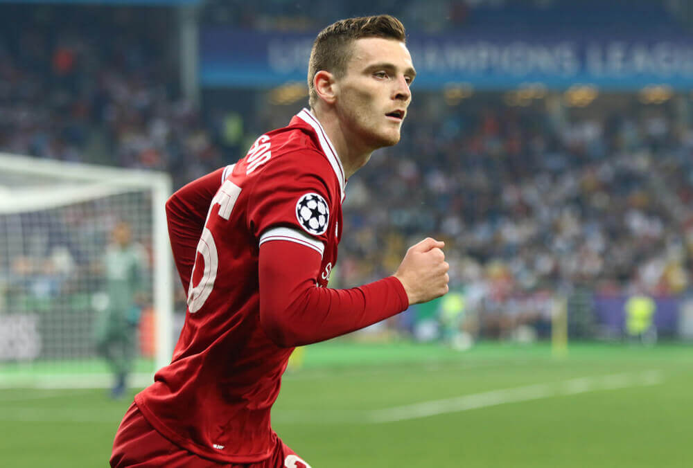 Liverpool player Andy Robertson during the UEFA Champions League Final